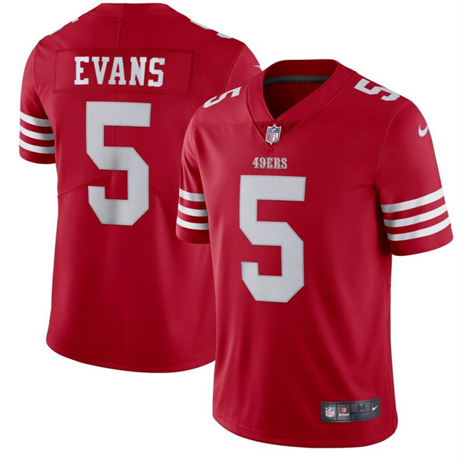 Men's Red San Francisco 49ers #5 Mike Evans 2026 Vapor Untouchable Limited Stitched Football Jersey